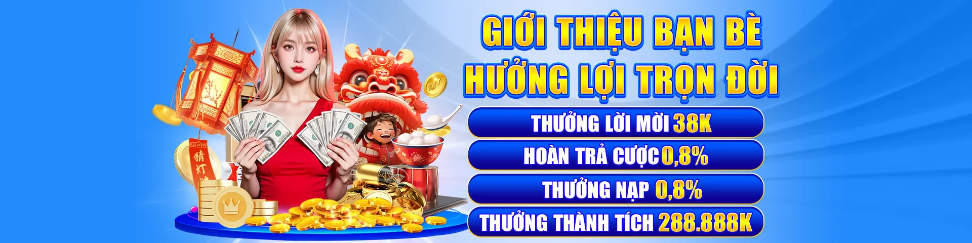 Vòng quay may mắn với giải thưởng tiền mặt và hiện vật